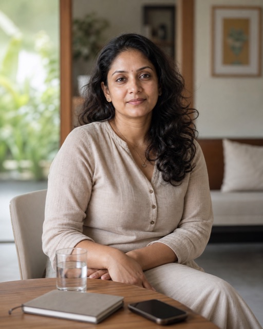 Rekha Menon at home in Kochi